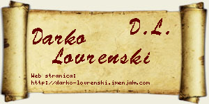 Darko Lovrenski vizit kartica